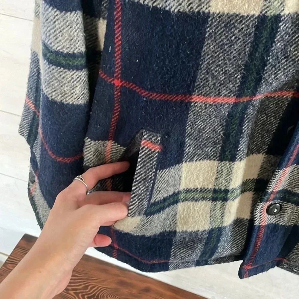 Vintage Sears Sportswear Wool Plaid Jacket Men’s 42 Button Front Outdoor Woodsy - Picture 3 of 15